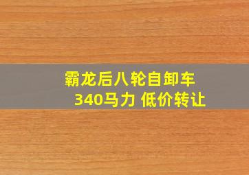 霸龙后八轮自卸车 340马力 低价转让